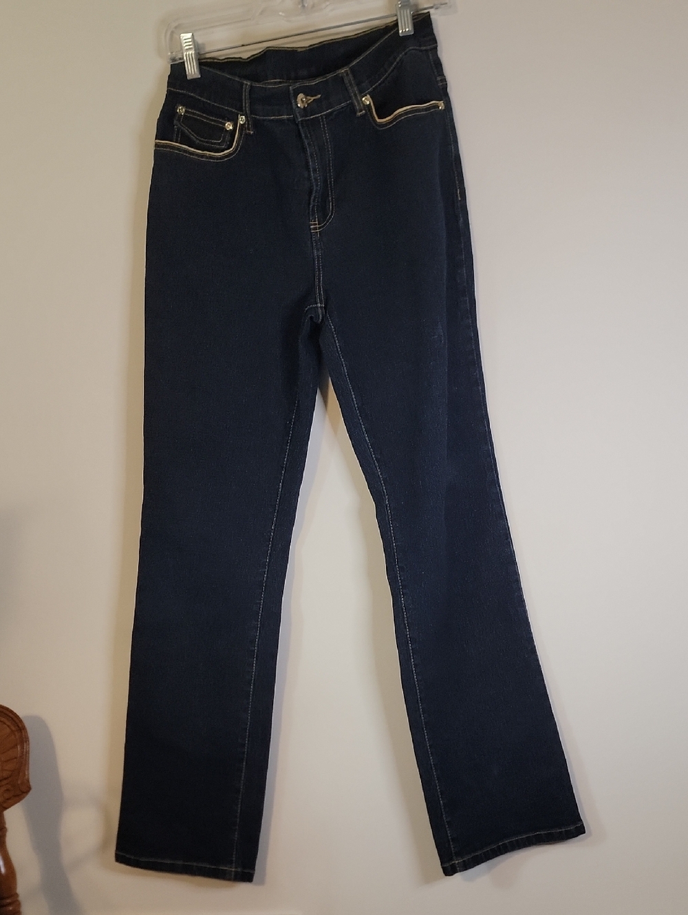 Boot-Cut Jeans with Contrast Stitching